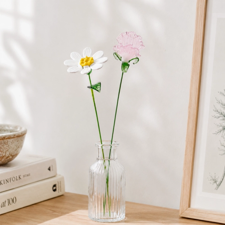 April-Birth-Flower-Gift-–-Handmade-Glass-Sweet-Pea-&-White-Daisy-Set (5) April-Birth-Flower-Gift-–-Handmade-Glass-Sweet-Pea-&-White-Daisy-Set (5)