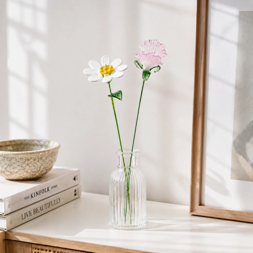 April-Birth-Flower-Gift-–-Handmade-Glass-Sweet-Pea-&-White-Daisy-Set (6) April-Birth-Flower-Gift-–-Handmade-Glass-Sweet-Pea-&-White-Daisy-Set (6)