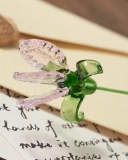 April Birth Flower Pea Blossom – Handmade Glass Keepsake with Shapable Vines, Graduation or Memory Gift April Birth Flower Pea Blossom – Handmade Glass Keepsake with Shapable Vines, Graduation or Memory Gift