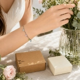 August Sunlit Dew Birthstone Bracelet – Peridot, Ametrine, Blue Topaz & S925 Sterling Silver (4)
