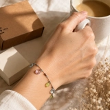 August Sunlit Dew Birthstone Bracelet – Peridot, Ametrine, Blue Topaz & S925 Sterling Silver (7)