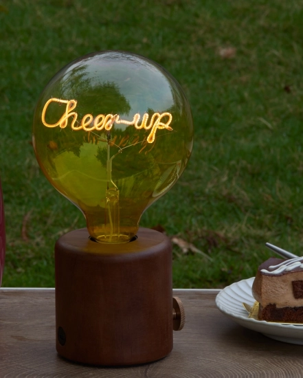 Custom Name Night Light Globe G125 Vintage Edison LED Filament Lamp Personalized Soft Light Bulbs - 5W E27 Dimmable