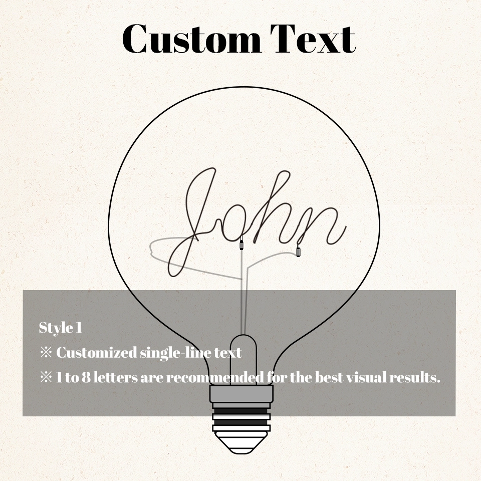 G125 LED Bulb - Customized Name Vintage Art Lamp for Birthday Gifts (3) G125 LED Bulb - Customized Name Vintage Art Lamp for Birthday Gifts (3)