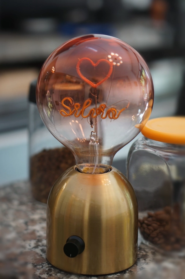 Customizable G125 Vintage Art Night Light - Orange Personalized Name Lamp for Lovers (2)