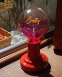 Custom Pink Filament Globe Light Bulb - Vintage Design, Personalized Text for Valentine's Day Gifts (2) Custom Pink Filament Globe Light Bulb - Vintage Design, Personalized Text for Valentine's Day Gifts (2)