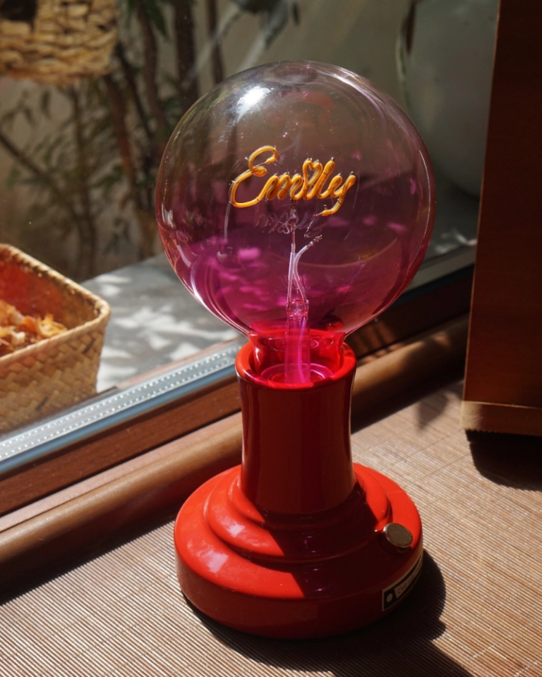 Custom Pink Filament Globe Light Bulb - Vintage Design, Personalized Text for Valentine's Day Gifts (2) Custom Pink Filament Globe Light Bulb - Vintage Design, Personalized Text for Valentine's Day Gifts (2)