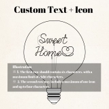 Personalized Text Bulb with Base – Custom Decorative Name Night Light, Perfect Housewarming Gift (3)