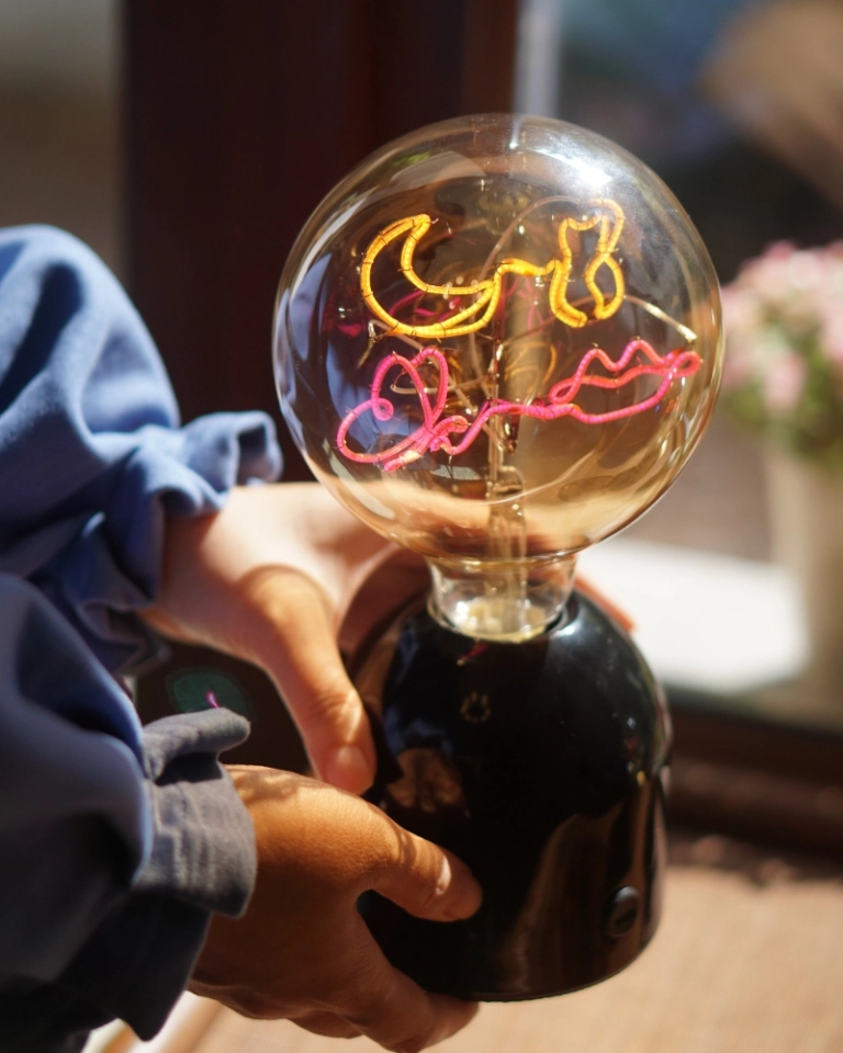 E27 Vintage Edison Bulb Lighting – Custom Text LED Filament Bulb, Personalized Light for Living Room Decor (2) E27 Vintage Edison Bulb Lighting – Custom Text LED Filament Bulb, Personalized Light for Living Room Decor (2)