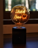 Personalized G125 LED Edison Bulb – Custom Text Filament Light, Dimmable Vintage Lamp, Perfect Anniversary Gift for Couples (2)