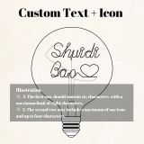 Personalized G125 LED Edison Bulb – Custom Text Filament Light, Dimmable Vintage Lamp, Perfect Anniversary Gift for Couples (3)