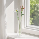 December Birth Flower Handmade Glass White Narcissus & Holly Set – 2-Stem Birthday Gift (8)