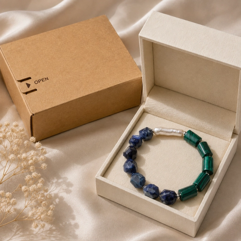 December Solstice Tide Birth Month Bracelet – Sodalite, Malachite, Freshwater Pearl & S925 Silver (5) December Solstice Tide Birth Month Bracelet – Sodalite, Malachite, Freshwater Pearl & S925 Silver (5)