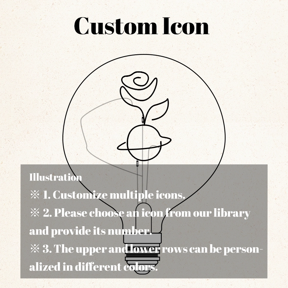 Personalized Icon G125 E27 Filament Globe LED Lamp Edison Light Bulb Bedside decoration Light (2)