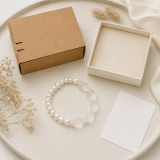 Eternal Helix April Birth Month Bracelet – Carved Clear Quartz & Freshwater Pearl Gift for Her (3)