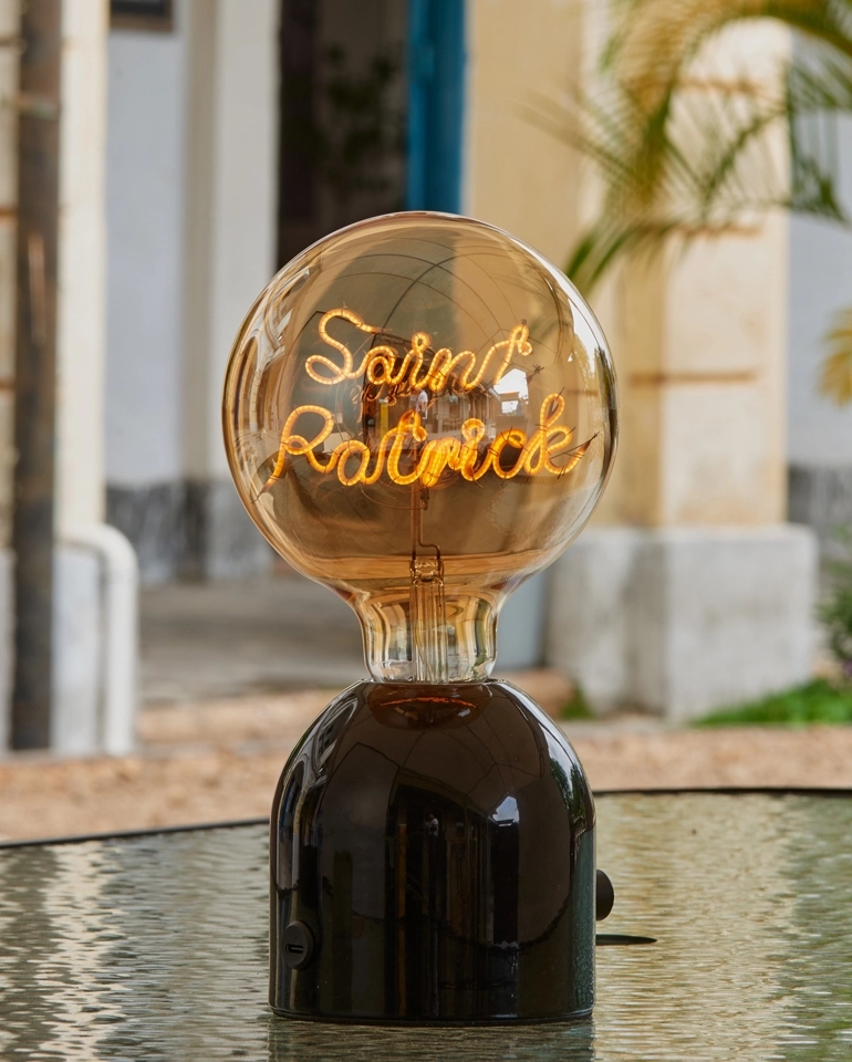 Custom Text Edison LED Filament Bulb Vintage Home Deco Personalized Double row G125 Light (2)