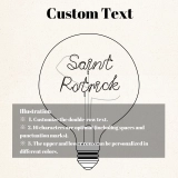 Custom Text Edison LED Filament Bulb Vintage Home Deco Personalized Double row G125 Light (4)
