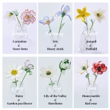 Glass Birth Flower Bouquet with Stem – Handmade Decorative Floral Keepsake, Ideal for Mother’s Day or Friend’s Birthday (2)