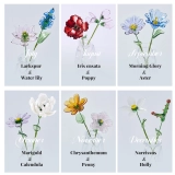 Glass Birth Flower Bouquet with Stem – Handmade Decorative Floral Keepsake, Ideal for Mother’s Day or Friend’s Birthday (3)