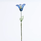 Handmade Blue Morning Glory Glass Flower, Single Stem Decorative Glass Bloom Gift (2) Handmade Blue Morning Glory Glass Flower, Single Stem Decorative Glass Bloom Gift (2)