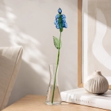 Handmade Glass Blue Delphinium Flower, Single Stem Keepsake Gift – 10.24 in (5) Handmade Glass Blue Delphinium Flower, Single Stem Keepsake Gift – 10.24 in (5)