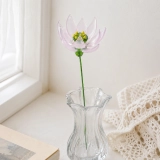 Handmade Glass Blue Delphinium Flower, Single Stem Keepsake Gift – 10.24 in (3) Handmade Glass Blue Delphinium Flower, Single Stem Keepsake Gift – 10.24 in (3)