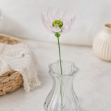 Handmade Glass Blue Delphinium Flower, Single Stem Keepsake Gift – 10.24 in (4) Handmade Glass Blue Delphinium Flower, Single Stem Keepsake Gift – 10.24 in (4)