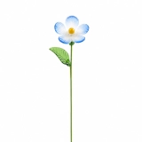 Handmade Glass Blue Violet Flower, Single Stem Keepsake Gift – 10.24 in (2) Handmade Glass Blue Violet Flower, Single Stem Keepsake Gift – 10.24 in (2)