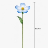 Handmade Glass Blue Violet Flower, Single Stem Keepsake Gift – 10.24 in (8) Handmade Glass Blue Violet Flower, Single Stem Keepsake Gift – 10.24 in (8)