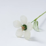 Handmade Glass Ivory White Camellia Flower, Single Stem Keepsake Gift – 10.24 in (5) Handmade Glass Ivory White Camellia Flower, Single Stem Keepsake Gift – 10.24 in (5)