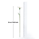 Handmade Glass Ivory White Camellia Flower, Single Stem Keepsake Gift – 10.24 in (7) Handmade Glass Ivory White Camellia Flower, Single Stem Keepsake Gift – 10.24 in (7)