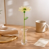 Handmade Glass Chrysanthemum Flower, Yellow Mum Single Stem Keepsake Gift (4) Handmade Glass Chrysanthemum Flower, Yellow Mum Single Stem Keepsake Gift (4)