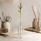Handmade Glass Holly Berry Stem, Red Holly Branch Glass Flower Decor, Single 10.24 Inch Holiday Gift Stem (2) Handmade Glass Holly Berry Stem, Red Holly Branch Glass Flower Decor, Single 10.24 Inch Holiday Gift Stem (2)