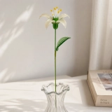 Handmade Glass Ivory Honeysuckle Flower, Single Stem Gift – 10.24 in (5) Handmade Glass Ivory Honeysuckle Flower, Single Stem Gift – 10.24 in (5)