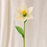 Handmade Glass Ivory Cream Narcissus Flower, Single Stem Gift – 10.24 in (3) Handmade Glass Ivory Cream Narcissus Flower, Single Stem Gift – 10.24 in (3)