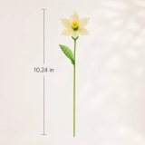 Handmade Glass Ivory Cream Narcissus Flower, Single Stem Gift – 10.24 in (7) Handmade Glass Ivory Cream Narcissus Flower, Single Stem Gift – 10.24 in (7)