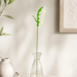 Handmade Glass White Lily of the Valley Flower, Single Stem Gift – 10.24 in (4)