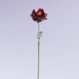 Handmade Glass Red Poppy Flower, Single Stem Everlasting Gift – 10.24 in (2) Handmade Glass Red Poppy Flower, Single Stem Everlasting Gift – 10.24 in (2)