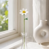 Handmade Glass White Daisy Flower, Single Stem Keepsake Gift – 10.24 in (3) Handmade Glass White Daisy Flower, Single Stem Keepsake Gift – 10.24 in (3)