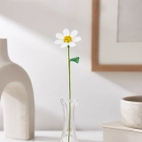 Handmade Glass White Daisy Flower, Single Stem Keepsake Gift – 10.24 in (5) Handmade Glass White Daisy Flower, Single Stem Keepsake Gift – 10.24 in (5)