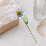 Handmade Purple Aster Glass Flower – Single Stem Everlasting Floral Gift, 10.24 in (2)