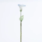 Handmade White Morning Glory Glass Flower, Single Stem Glass Floral Gift for Home Decor (2)