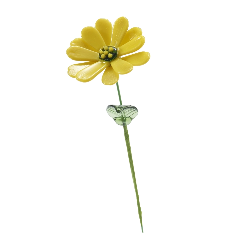 Handmade Yellow Calendula Glass Flower – Single Stem Pot Marigold Forever Flower Gift (2) Handmade Yellow Calendula Glass Flower – Single Stem Pot Marigold Forever Flower Gift (2)