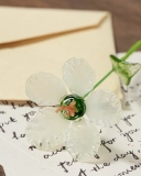 Handmade Glass Hawthorn Blossom – May Birth Month Flower, Symbol of First Love and Watchfulness Handmade Glass Hawthorn Blossom – May Birth Month Flower, Symbol of First Love and Watchfulness