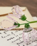 Handmade Glass Iris – February Birth Month Flower with Stem, Custom Floral Gift for Mom, Friends, or Teachers Handmade Glass Iris – February Birth Month Flower with Stem, Custom Floral Gift for Mom, Friends, or Teachers