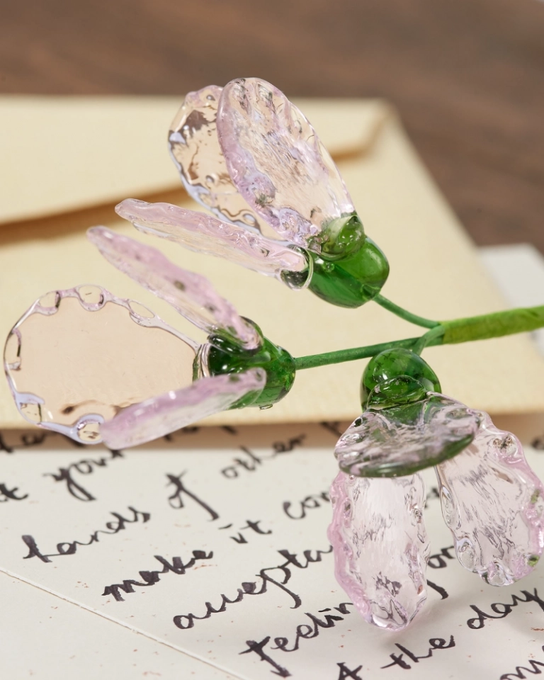 Handmade Glass Iris – February Birth Month Flower with Stem, Custom Floral Gift for Mom, Friends, or Teachers Handmade Glass Iris – February Birth Month Flower with Stem, Custom Floral Gift for Mom, Friends, or Teachers