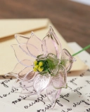 Handmade Glass Water Lily – July Birth Flower Gift, Symbol of Serenity and First Love