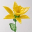Handmade Glass Yellow Daffodil Flower – Single Stem Floral Gift for Home Decor