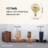 Happy Day Letter Decorative Table Lamp Bulb G125 Globe LED Light E27 Base Filament Lamp (6)