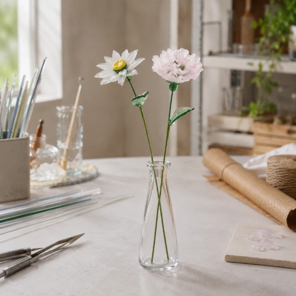 January Birth Flower Handmade Glass Flower Set – Carnation & Snowdrop Gift, 2 Stems (5) January Birth Flower Handmade Glass Flower Set – Carnation & Snowdrop Gift, 2 Stems (5)