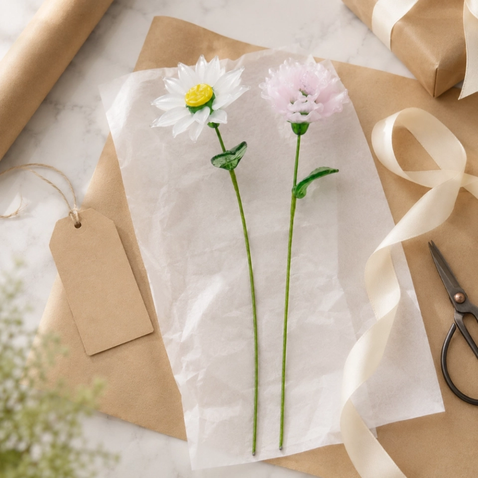 January Birth Flower Handmade Glass Flower Set – Carnation & Snowdrop Gift, 2 Stems (7) January Birth Flower Handmade Glass Flower Set – Carnation & Snowdrop Gift, 2 Stems (7)